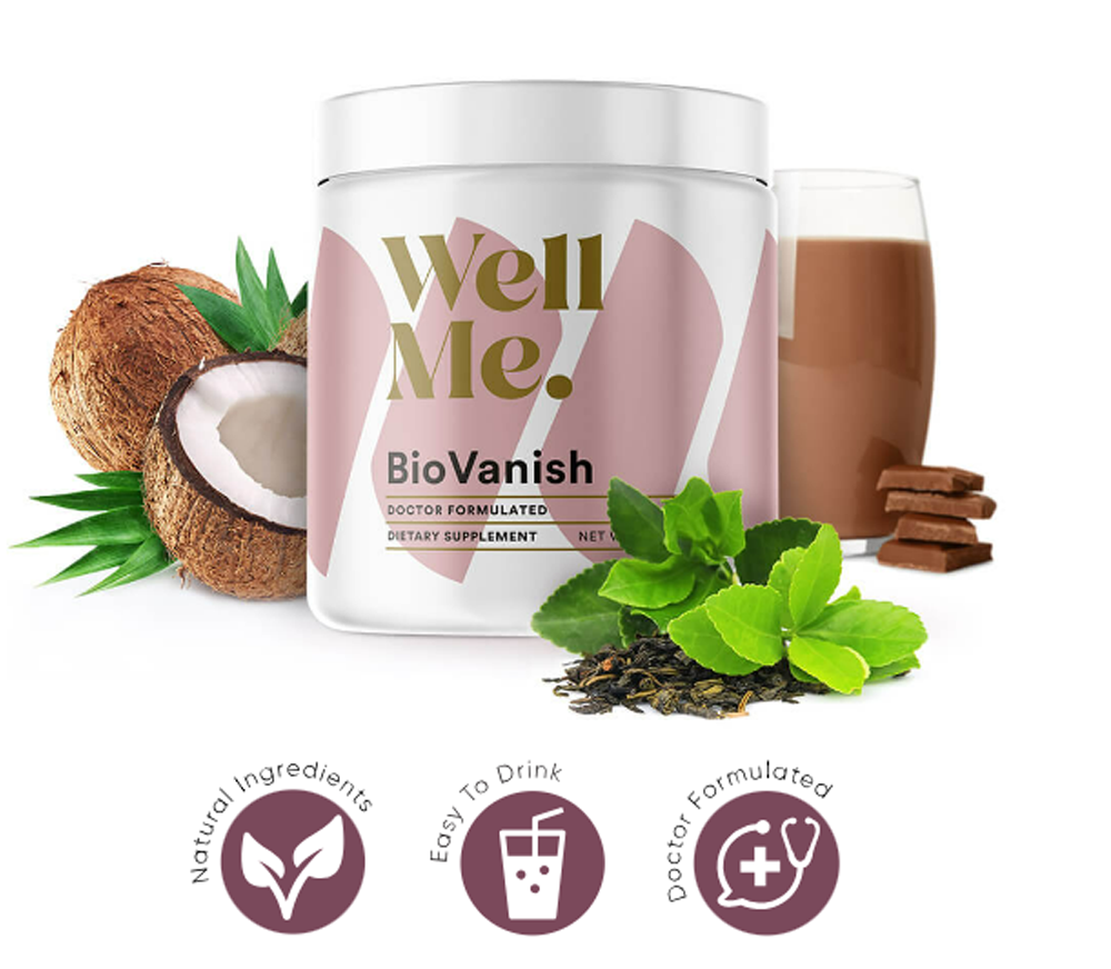 BioVanish supplement bottle in a sleek package, designed for effective fat burning